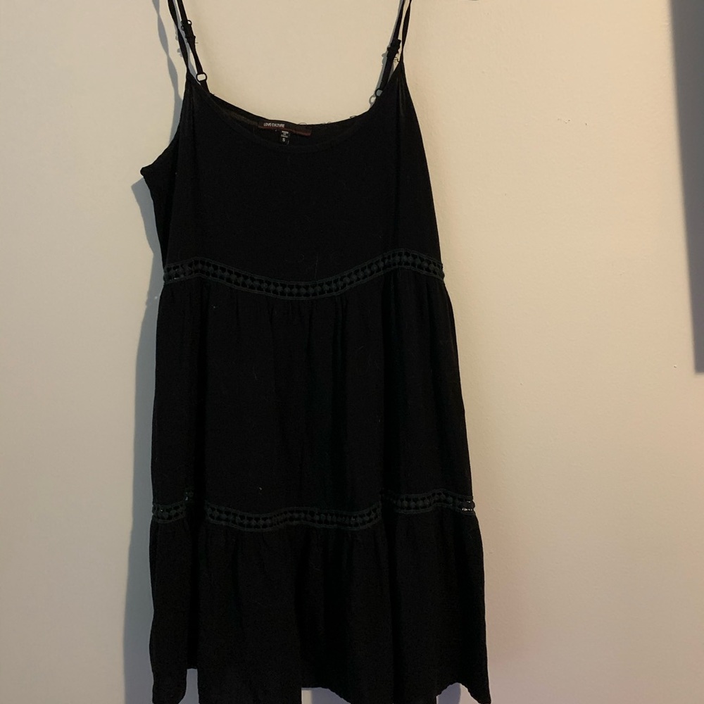 Black dress with detail through the dress